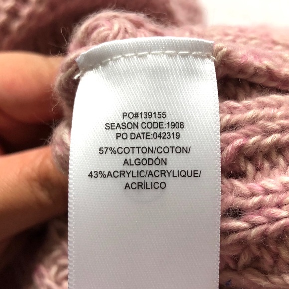 NWT Splendid Pink / Mauve Knit Mock Turtleneck Sweater Size Large - Picture 9 of 9